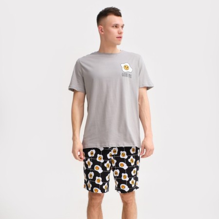 Pajama men's kaftan "good mo" size 54, gray/black