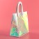 Gift package from PVC, White, Iridiscent, 20 x 18 x 10 cm