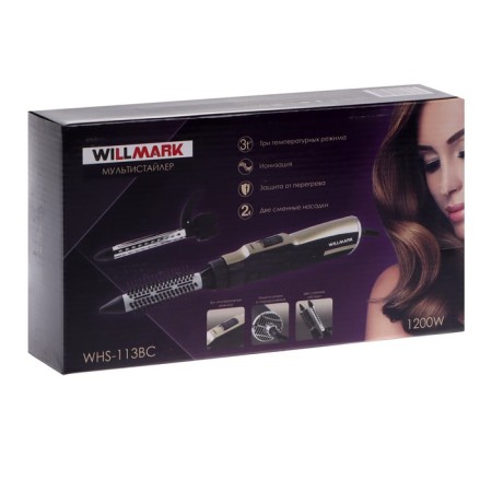 Fenom-machine Willmarka WHS-113BC, 1200 W, 2 nozzles, ionization, black and gold-4