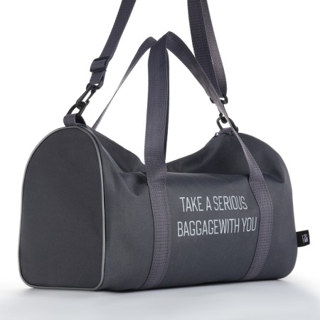 Road bag, textura, small size, color gray-2