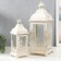 Summary Metal, glass "Lantern-Blooming Garden" Nr 2 pcs D-9, 14 cm white 18x18x48 cm