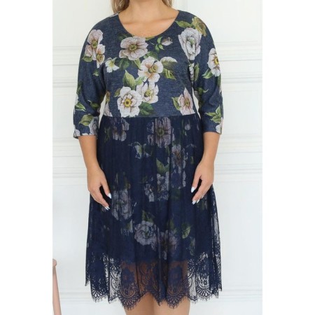 Women's dress, size 52, blue color-11