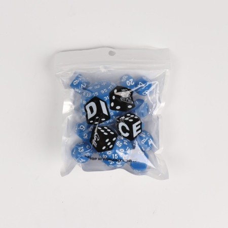 A set of cubes for D&D (Dungeons and Dragons, DND) "Game time", Series: D&D, 15 pcs, blue-1