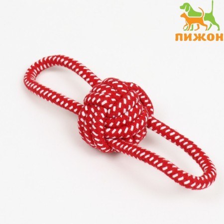 Cable toy "Ball with handles", up to 65 g, ball 6 cm, up to 20 cm, red