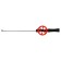 Winter fishing rod, plastic handle, guide fishing lines, red, HFB-15