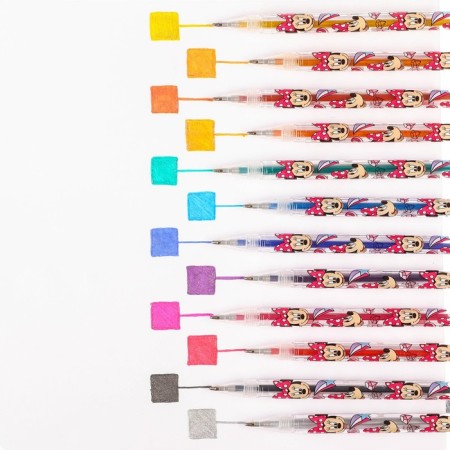 Ballpoint pen with sparkles, 12 colors, Minnie Mouse-1