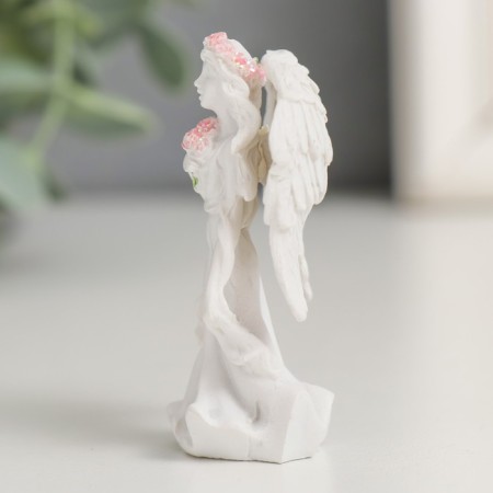 Souvenir Polystone "Angel -girl in a pink wreath - Gratitude" MIX 3.8x6x3 cm-5