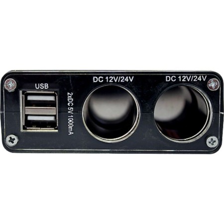 The cigarette lighter branch of 2 nests 8a and 2 USB, 12/24V, 2 A-1