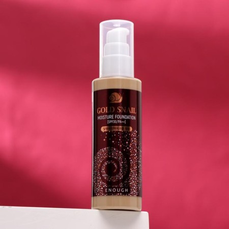 Tonal cream with snail mucin Enough Gold Snil Moisture Foundation, SPF30, tone transparent beige, 100 ml-1
