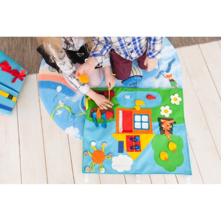 Raping Developing Tactile "House", 60 × 50 cm, according to Montessori Methods-9