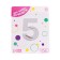 Foil ball 40 "number 5", color silver slim