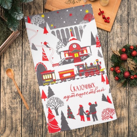 Kitchen towel "Fairytale travel" 35x60cm