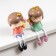 Polystone souvenir "kids in a crown with long legs" set 2 pcs 16x7.3x6 cm