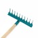 Robes straight, twisted tooth, 10 teeth, metal, wooden stalk