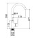 Accoona A4568 kitchen mixer, single -leaf, high spout, with nut, silumin, chrome