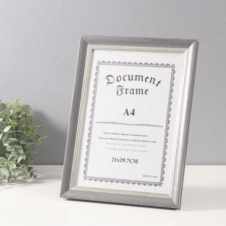 Photo frame Plastic format A4 cm "Gabriel" gray with silver strip 2.2x25x33.7 cm-1