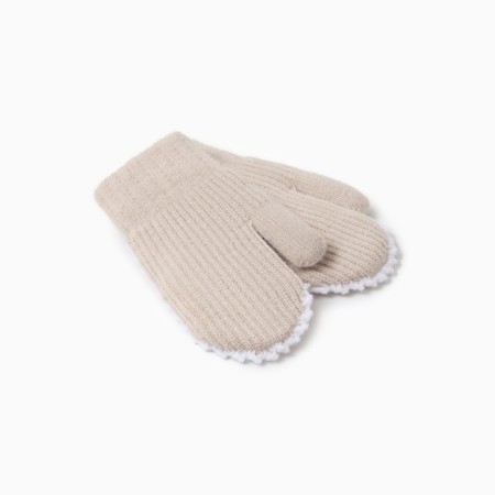 Baby mittens minku, beige color, 18 cm-1