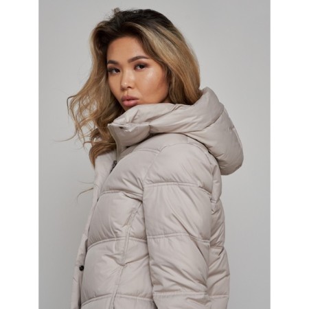 Coat insulated winter feminine, size 42, color light gray-16