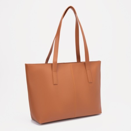 Zipper bag with lightning, terracotta color-1