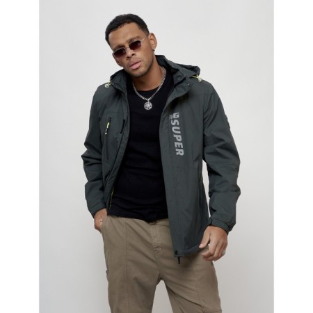 Sports male jacket, size 50, dark gray color-11