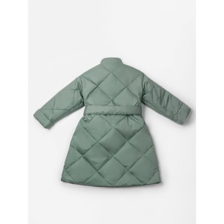 Пальто стёганое для девочек AmaroBaby TRENDY, рост 134-140 см, цвет фисташковый-17