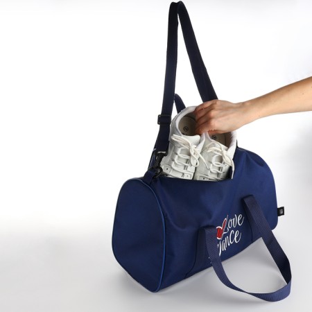 Female sports bag, textura, small size, blue color-1