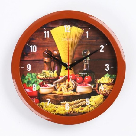Wall watches, D-28 cm, kitchen, "spaghetti", silent