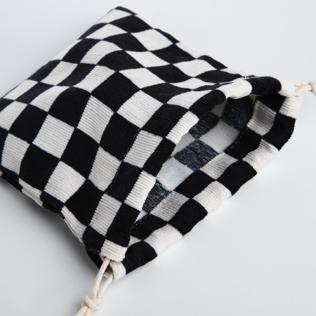 Cosmetic bag - a bag of ties, white/black color-2