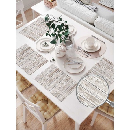 A set of napkins for setting the table “Compass on the fence”, rectangular, size 32x46 cm, 4 pcs-1