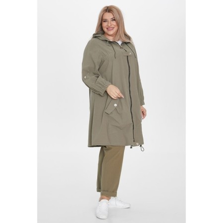 Cardigan female, size 66, green color-3