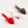 Toy for cats "Mouse Malaya", 5 cm, packing 60 pcs, mix of flowers