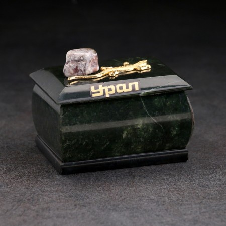 Corps "Ural" rectangular, coil, with decorative stone, 7.5x5x5x5.5 cm