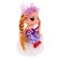 Blonde doll on white pompon, 14 cm