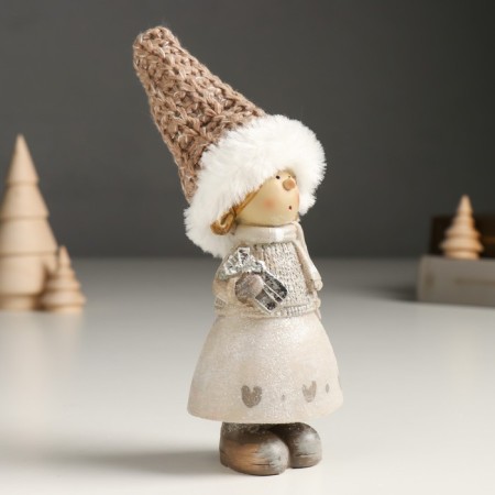 Souvenir Polystone "Baby/Baby in a knitted outfit, with a gift" MIX 4x5x16 cm-2