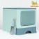 Closed toilet 50 x 40 x 40 cm with a retractable pallet, green