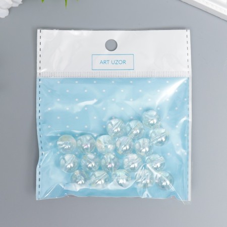 Beads for creativity plastic "Soap bubble" set 20 g 12/0 1.2x1.2x1.2 cm-3
