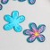 Decor for the work of acrylic "Children's drawing. Blue flower" 3.5x3.5 cm