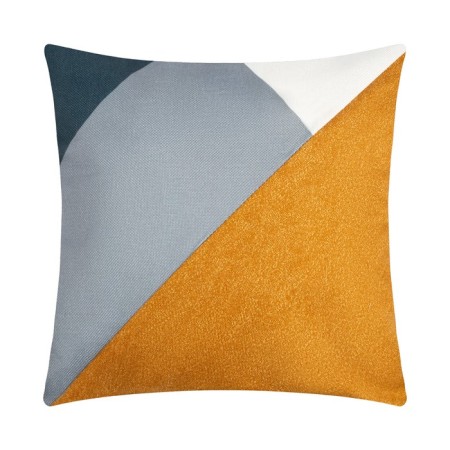 Pillowcase decorative Ethel geometry color gray/yellow 45 x 45 cm, 100% p/e