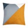 Pillowcase decorative Ethel geometry color gray/yellow 45 x 45 cm, 100% p/e