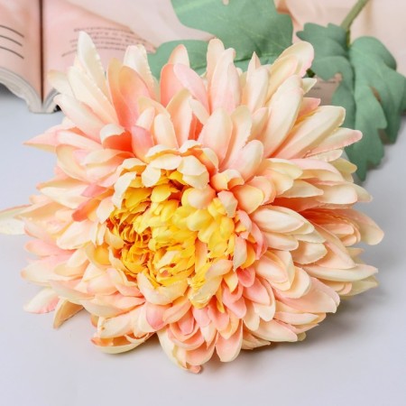 Artificial flowers "Chrysanthemum Garden Galant" 14x57 cm, yellow-1
