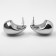 Earrings Plastic "drop" MAX structure, silver color