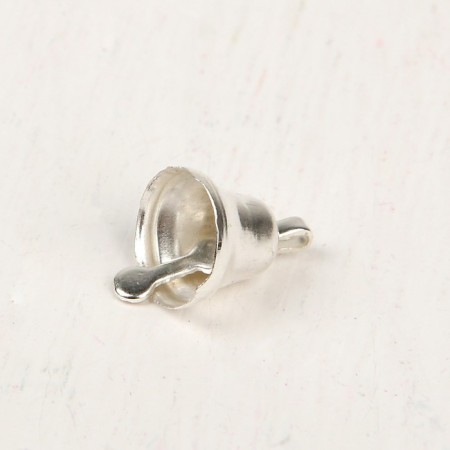 Bell for needlework, set 40 pcs., Size 1 pc. - 0.6 cm, silver color-3