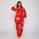 Female set (robe/top/pants), red color, size 54
