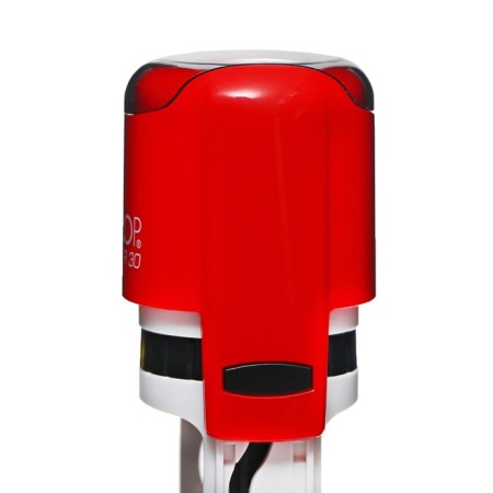 Equipment for round printing automatic Colop Printer R30, diameter 30 mm, with a lid, red body red-4