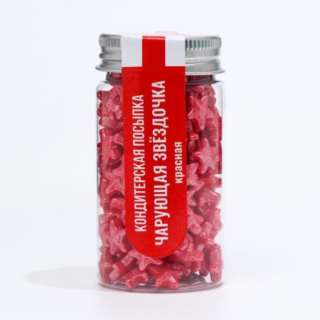 Confectionery sprinkling "enchanting star", red, 50 g-1