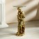 Decorative table "Girl with birds" gold 38x38x80 cm