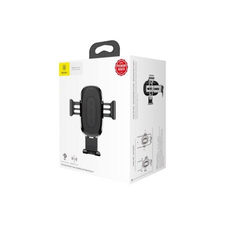Holder for a smartphone in a car Baseus in an air duct, wireless charging, 2 a, 10W, black-9