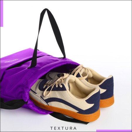 Bag for screed shoes, outer pocket, textura, lilac color-5