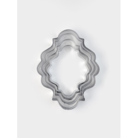 A set of cooking forms “photo frame”, 4 pcs, chrome -colored color-3
