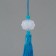 Suspension textiles, plastic "Brush. Lotus" Blue 1.2x2.7x14.5 cm